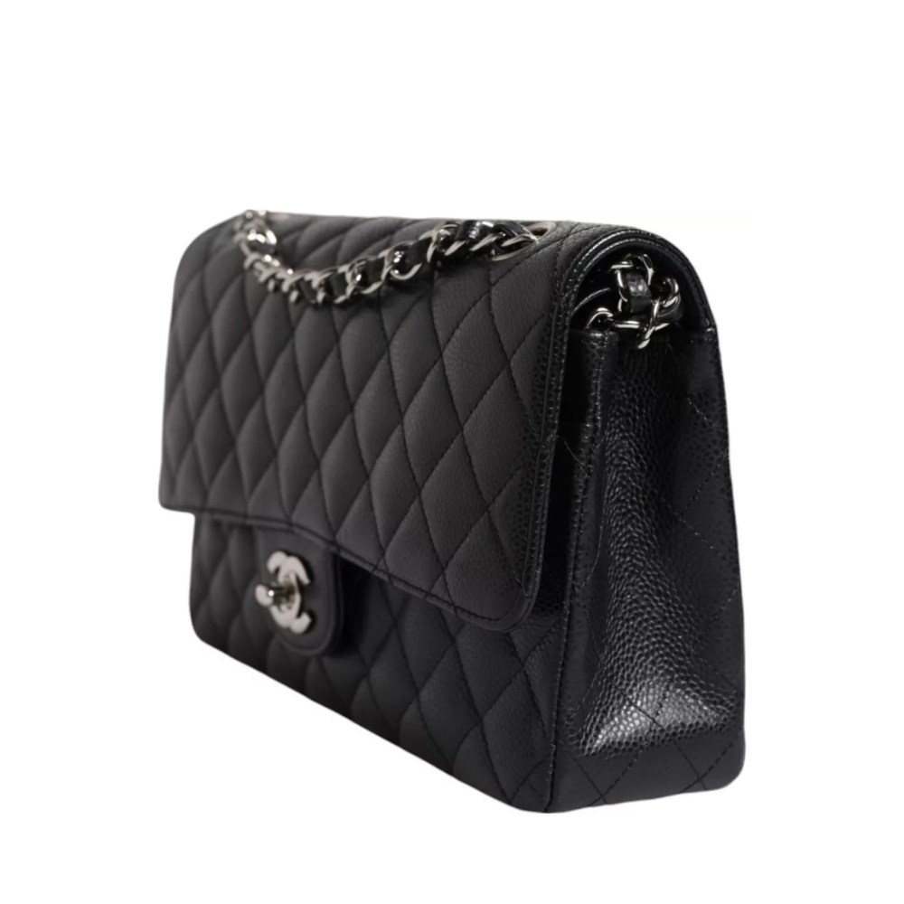 CHANEL - Classic Double Flap Bag I Svart Caviar | Series 11