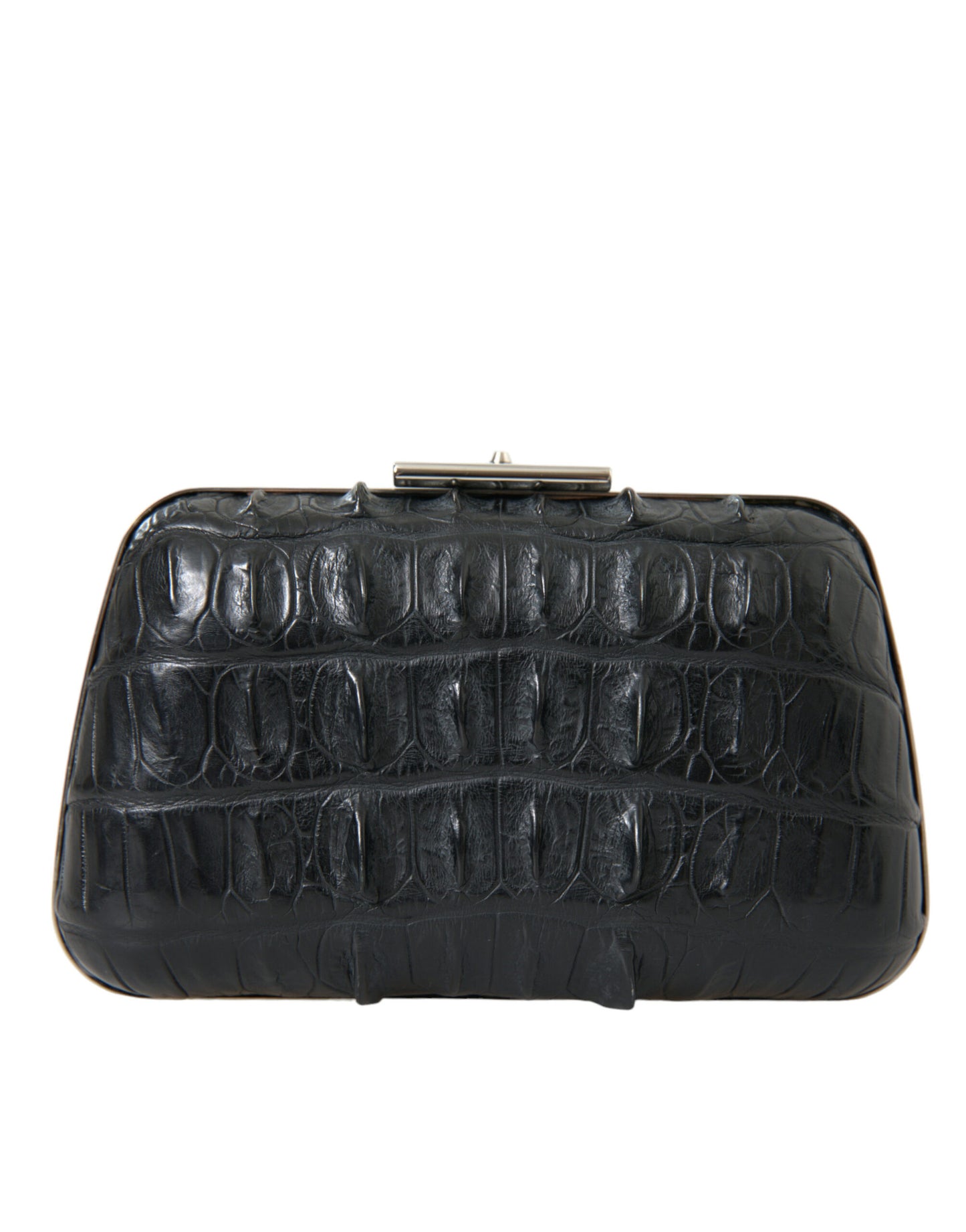 Balenciaga - Crossbody Läder Clutch I Svart krokodilskinn