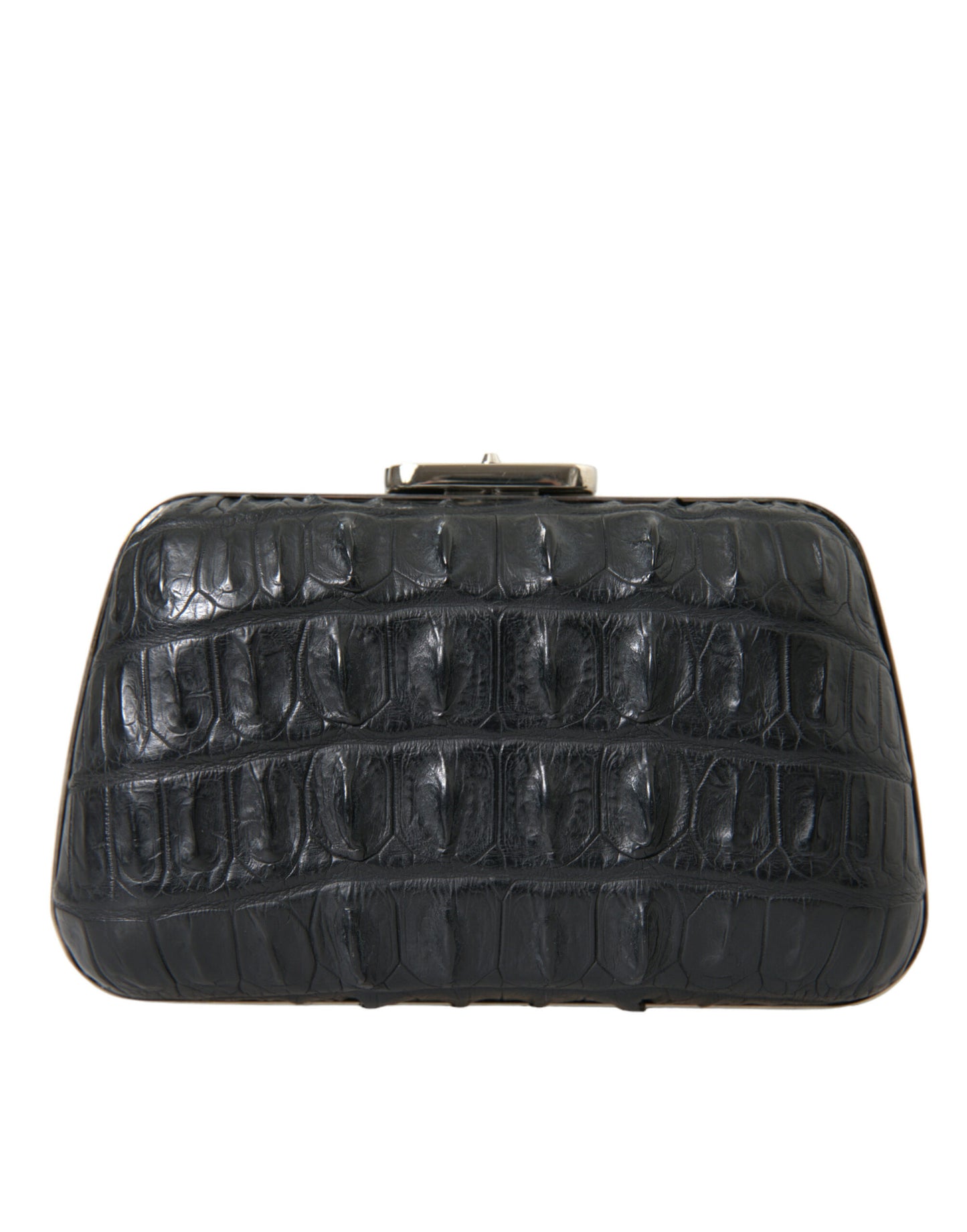Balenciaga - Crossbody Läder Clutch I Svart krokodilskinn