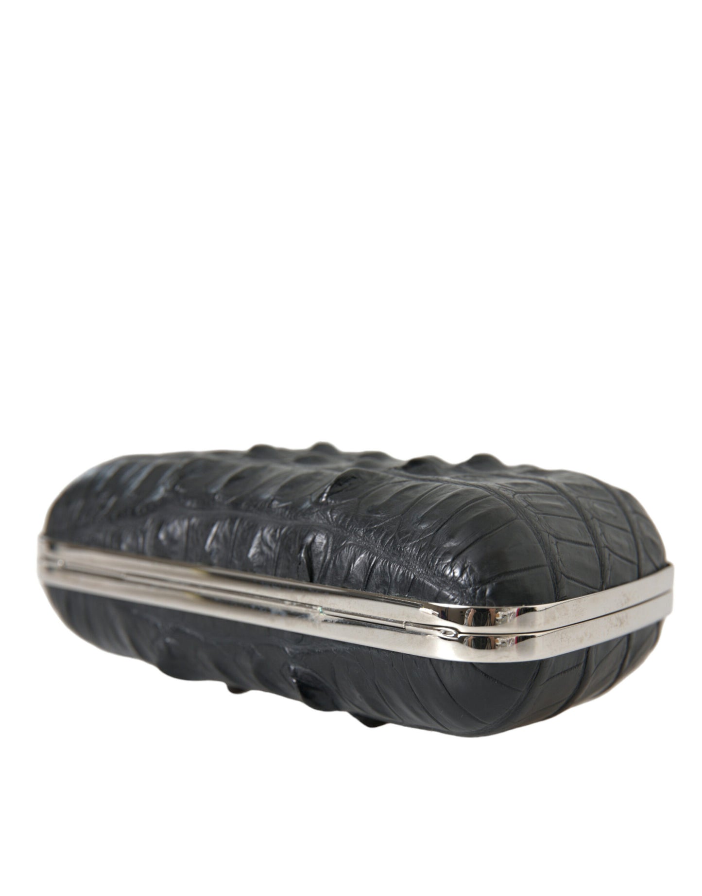 Balenciaga - Crossbody Läder Clutch I Svart krokodilskinn