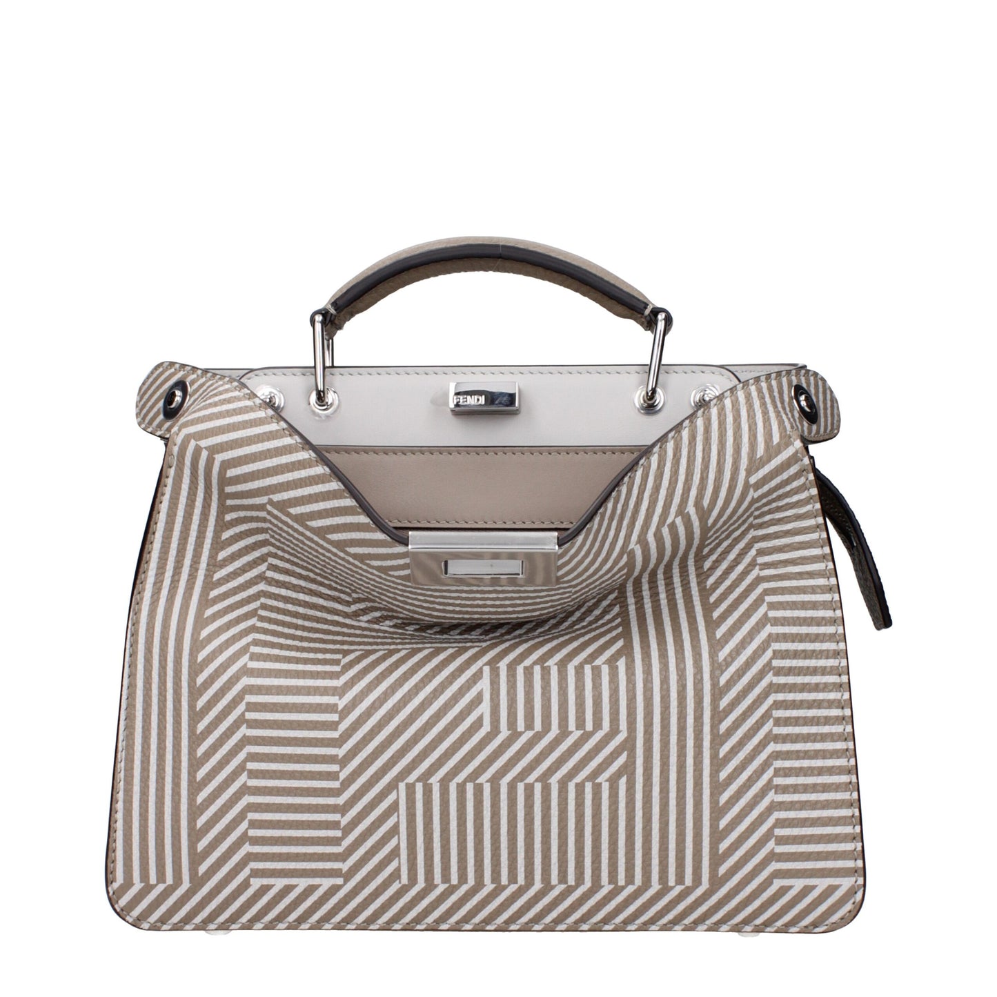 Fendi - Mini Sunshine Shopper I Beige Skinn med Avtagbar Clutch