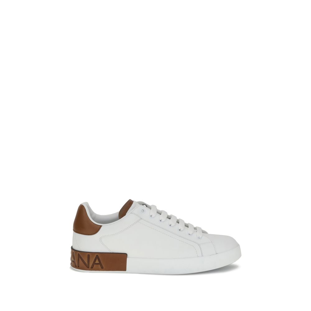 Dolce & Gabbana - Portofino Sneakers I Vit & Brun
