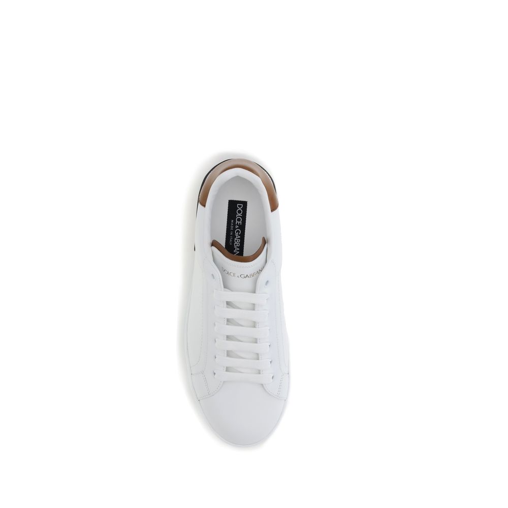 Dolce & Gabbana - Portofino Sneakers I Vit & Brun