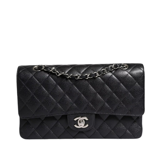 CHANEL - Classic Double Flap Bag I Svart Caviar | Series 11