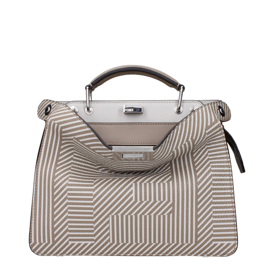 Fendi - Mini Sunshine Shopper I Beige Skinn med Avtagbar Clutch