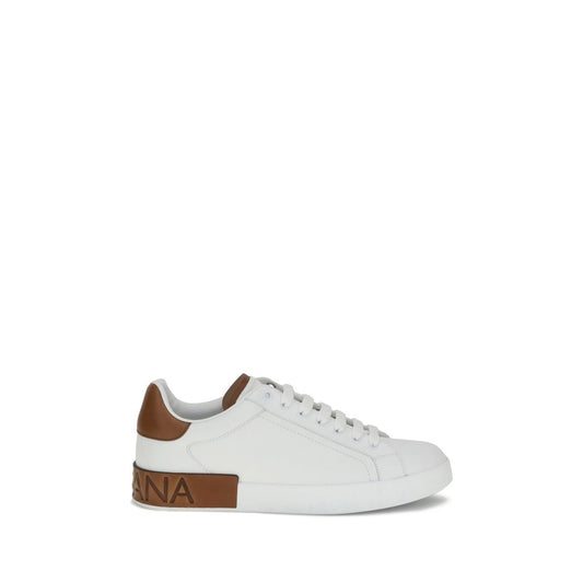 Dolce & Gabbana - Portofino Sneakers I Vit & Brun