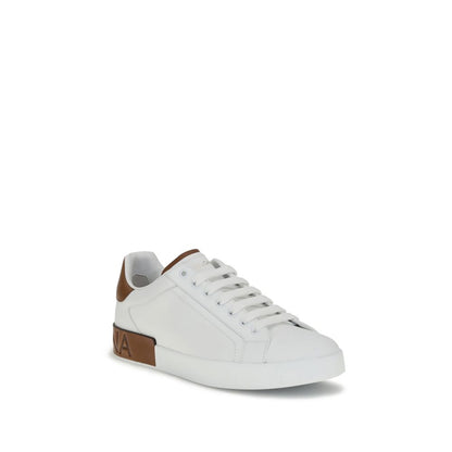 Dolce & Gabbana - Portofino Sneakers I Vit & Brun
