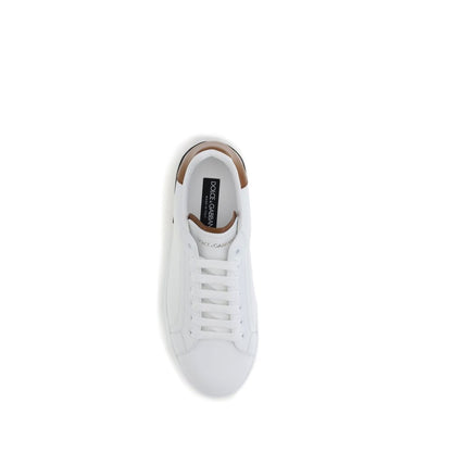 Dolce & Gabbana - Portofino Sneakers I Vit & Brun